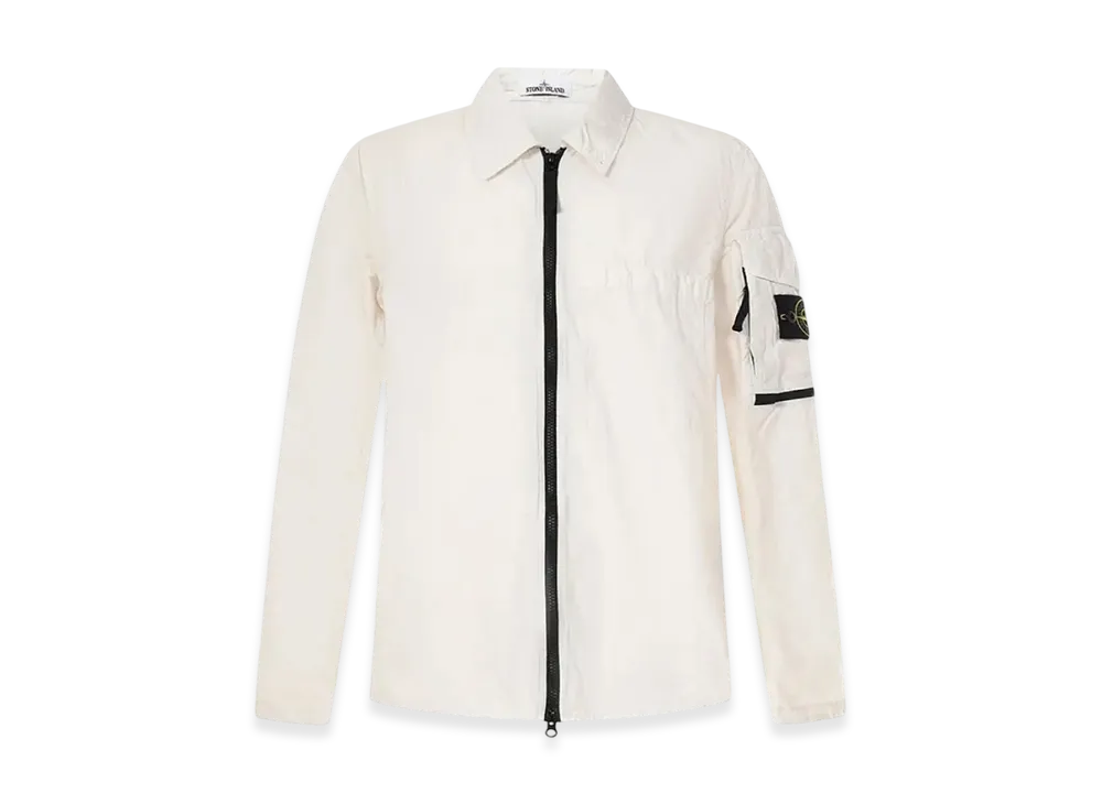 Stone Island 10502 Naslan Light Garment Dyed Overshirt - 22SS "Ice"