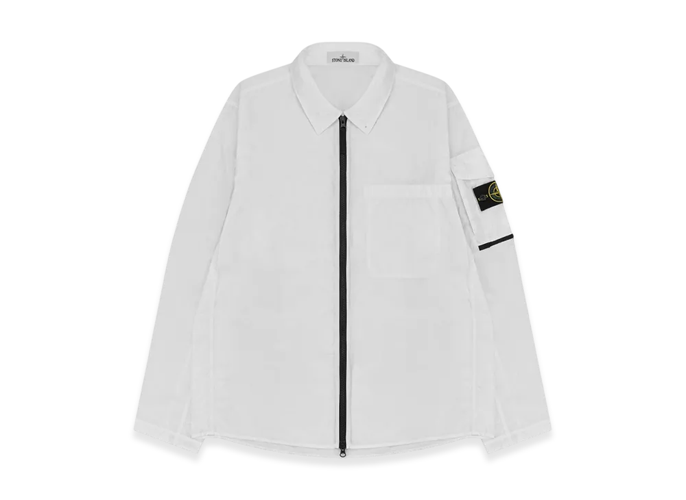Stone Island 10502 Naslan Light Garment Dyed Overshirt - 22SS "White"