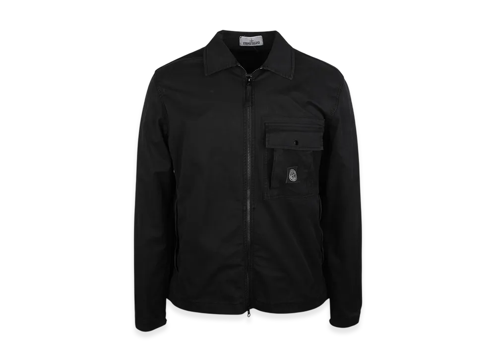 Stone Island 10419 Supima Cotton Twill Stretch-TC Overshirt - 22SS "Black"