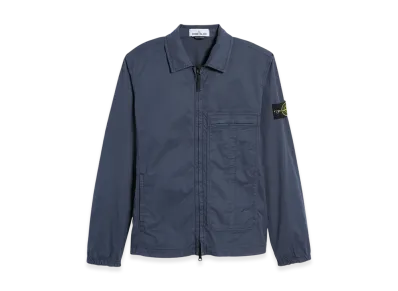 Stone Island 10319 Stretch Cotton Twill Overshirt - 21SS "Avio Blue"