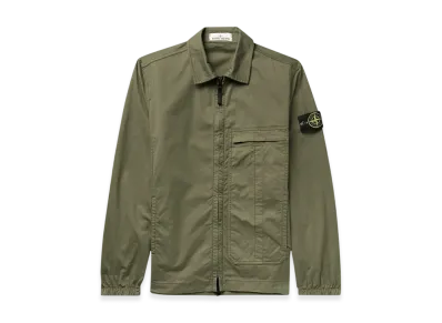 Stone Island 10319 Stretch Cotton Twill Overshirt - 21SS "Olive Green"