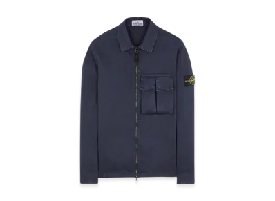Stone Island 10304 Garment Dyed Stretch Cotton Overshirt - 23SS "Navy Blue"