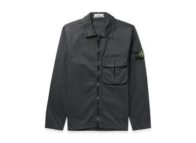 Stone Island 10304 Garment Dyed Stretch Cotton Overshirt - 23SS "Steel Grey"
