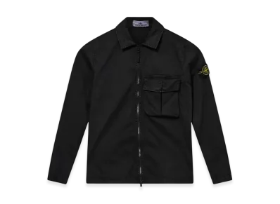 Stone Island 10304 Garment Dyed Stretch Cotton Overshirt - 23SS "Black"
