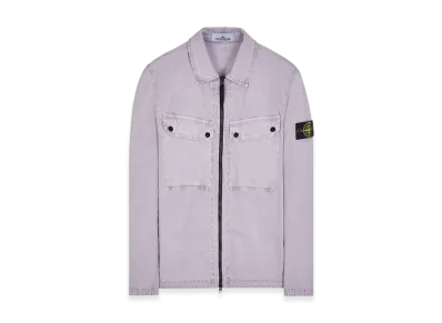 Stone Island 102WN Brushed Organic Cotton Overshirt- 23FW "Lavender"