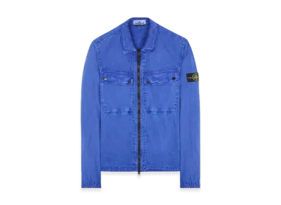 Stone Island 102WN Brushed Organic Cotton Overshirt - 23FW "Ultramarine Blue"
