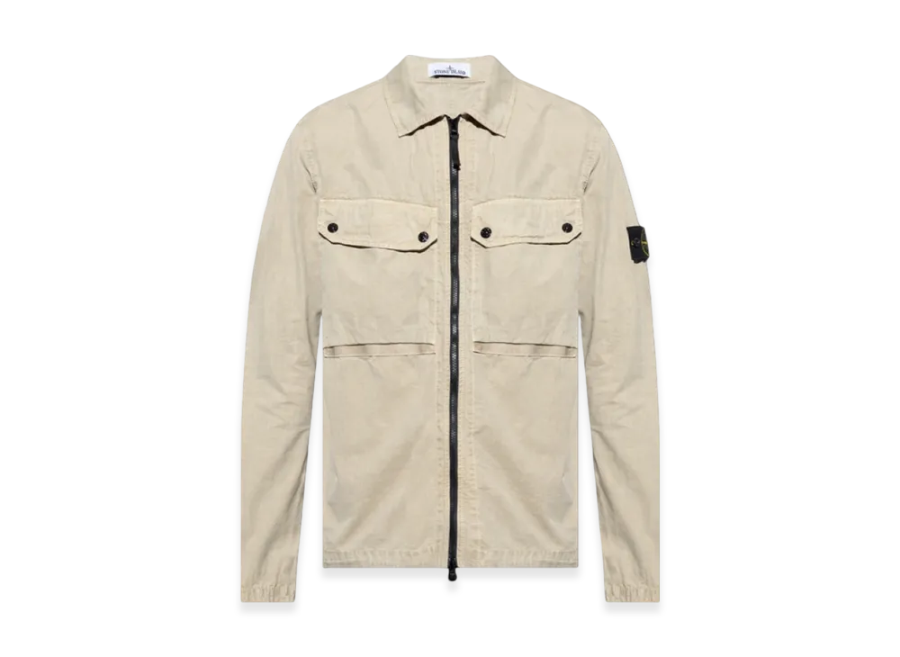 Stone Island 102WN Brushed Organic Cotton Overshirt - 23FW "Sand"
