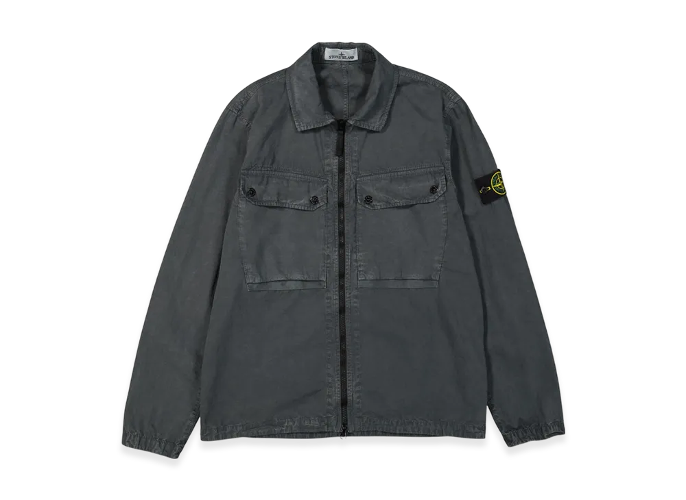 Stone Island 102WN Brushed Organic Cotton Overshirt - 23FW "Lead Grey"