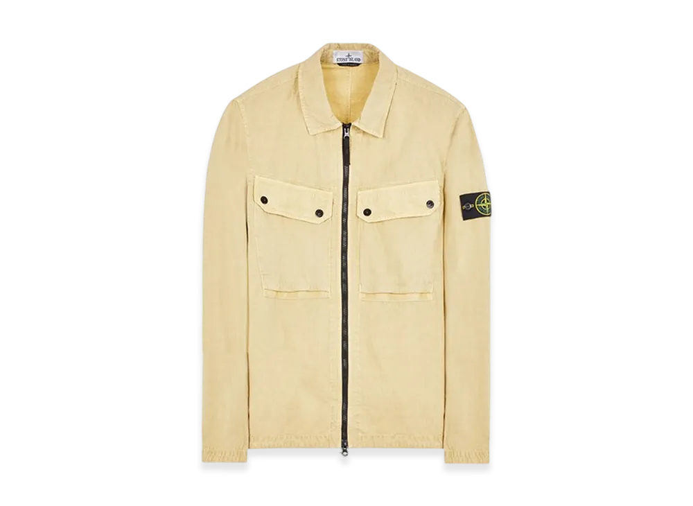 Stone Island 102WN Brushed Organic Cotton Overshirt - 23FW "Ecru"