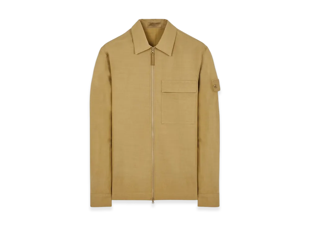Stone Island 102WN Ghost Piece Gabardine Doppio Overshirt - 23FW "Dark Beige"