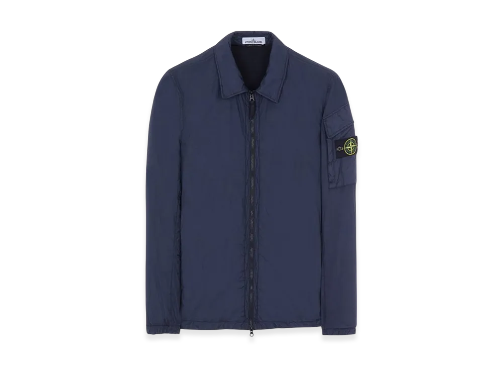 Stone Island 10223 Crinkle Reps Nylon Garment Dyed Overshirt - 22FW "Navy Blue"