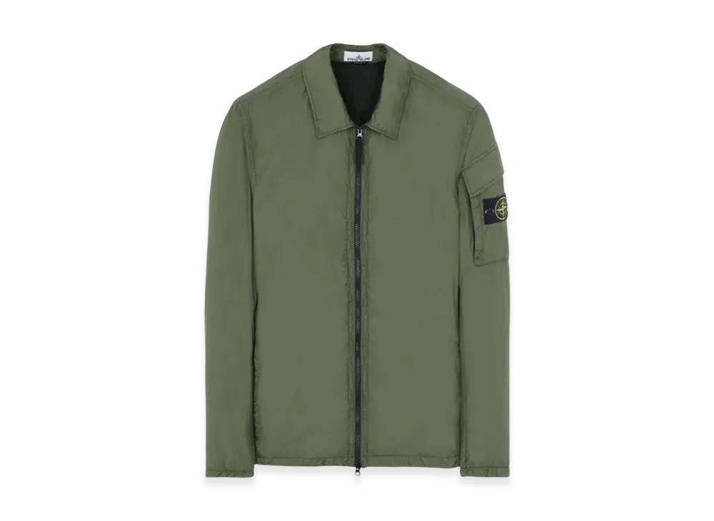 Stone Island 10223 Crinkle Reps Nylon Garment Dyed Overshirt - 22FW "Olive Green"