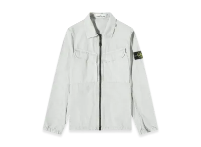 Stone Island 101WN Brushed Cotton Canvas T.CO+OLD Overshirt - 22FW "Light Grey"