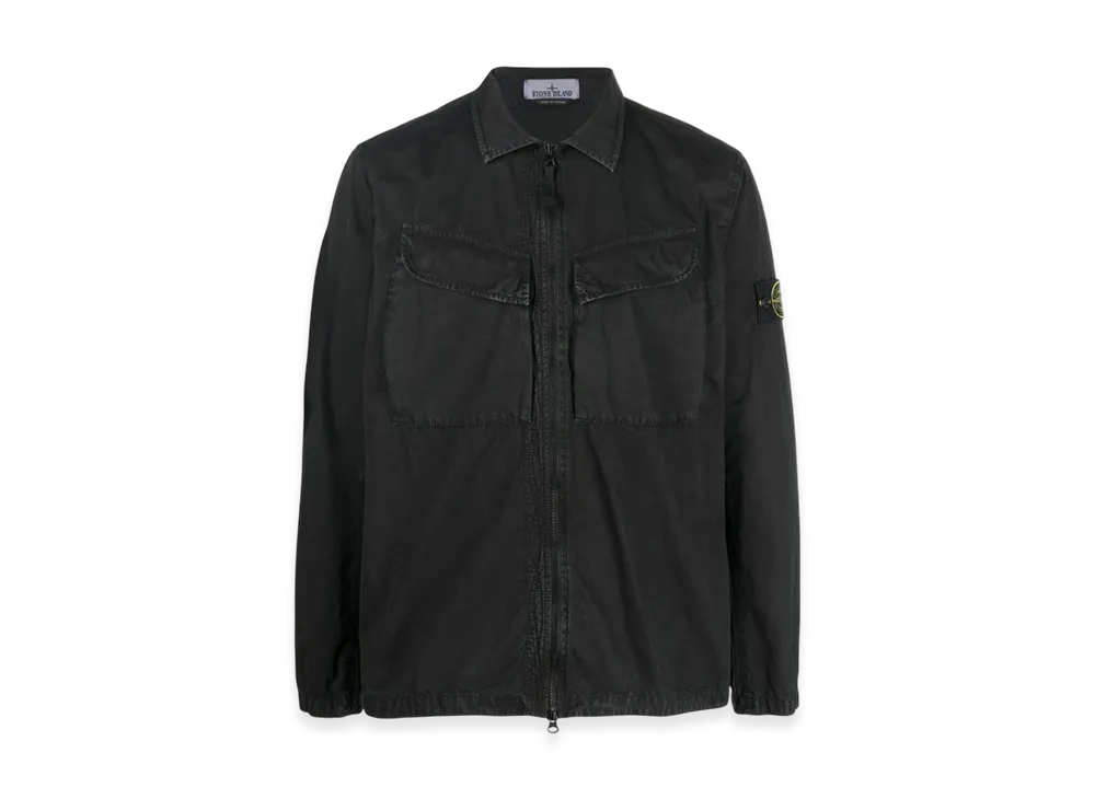 Stone Island 101WN Brushed Cotton Canvas T.CO+OLD Overshirt - 22FW "Black"