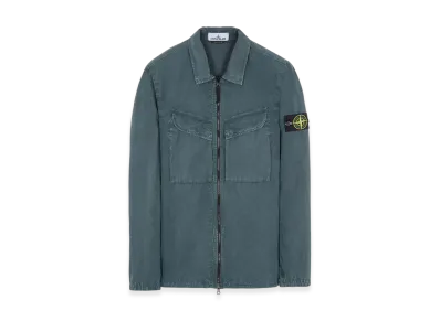 Stone Island 101WN Brushed Cotton Canvas T.CO+OLD Overshirt - 22FW "Petrol"