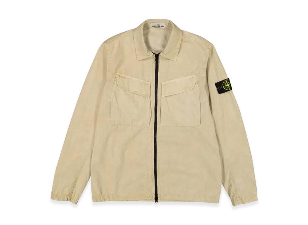 Stone Island 101WN Brushed Cotton Canvas T.CO+OLD Overshirt - 22FW "Beige"