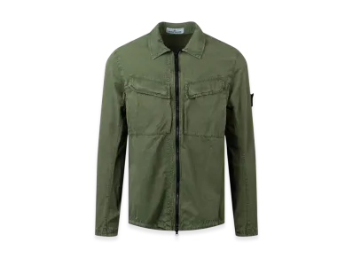 Stone Island 101WN Brushed Cotton Canvas T.CO+OLD Overshirt - 22FW "Olive Green"
