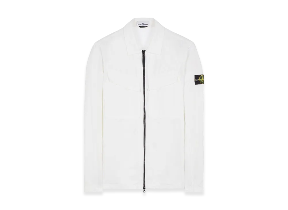 Stone Island 101WN Brushed Cotton Canvas T.CO+OLD Overshirt - 22FW "White"