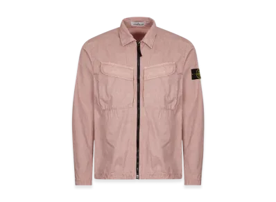 Stone Island 101WN Brushed Cotton Canvas T.CO+OLD Overshirt - 22FW "Rose Quartz"