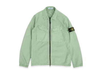 Stone Island 101WN Brushed Cotton Canvas T.CO+OLD Overshirt - 22FW "Sage Green"