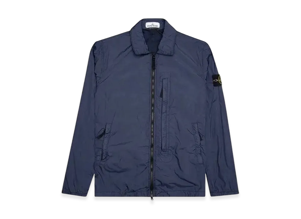 Stone Island 10123 Crinkle Reps Overshirt - 20FW "Marine Blue"