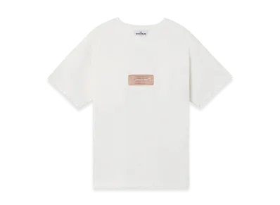 Stone Island 2100001 Heavy Cotton Jersey 60% Recycledstone Island Raw Beauty "Natural White"