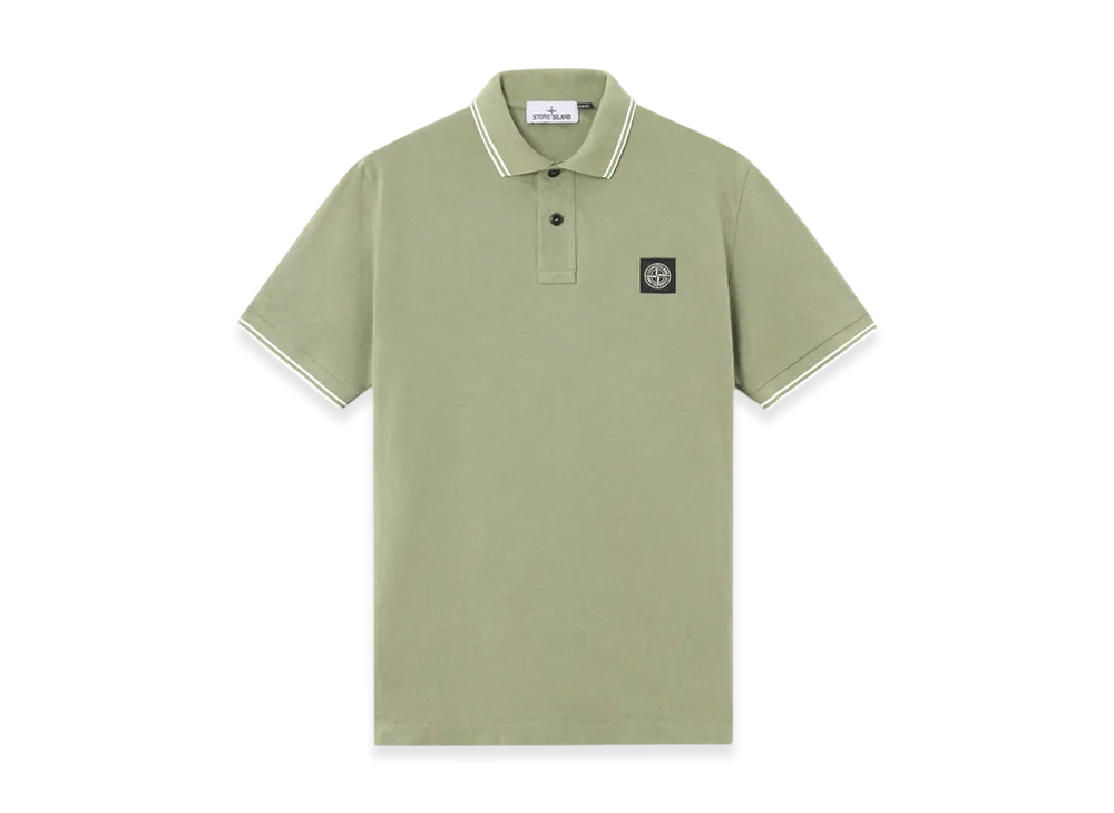 Stone Island 2200007 95% Organic Cotton / 5% Elastane Pique "Sage Green"