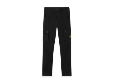 Stone Island 3100034 Stretch Organic Broken Twill Cotton Old Effect "Black"