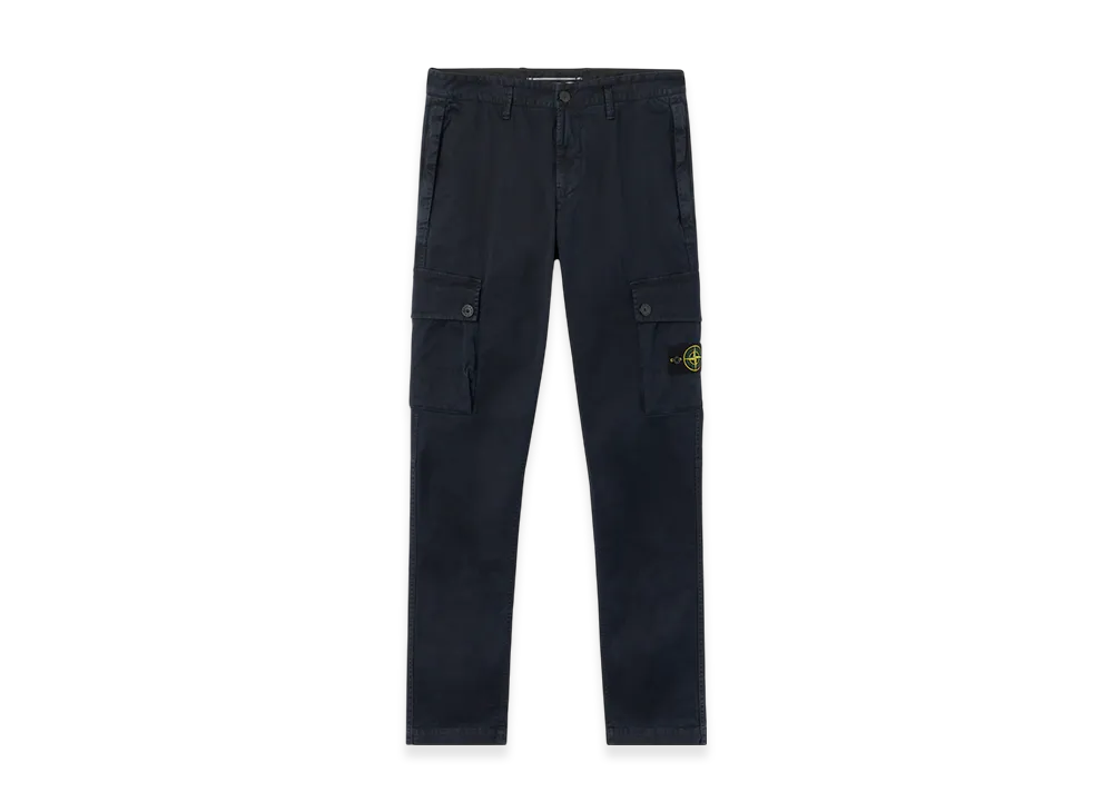 Stone Island 3100034 Stretch Organic Broken Twill Cotton Old Effect "Navy Blue"