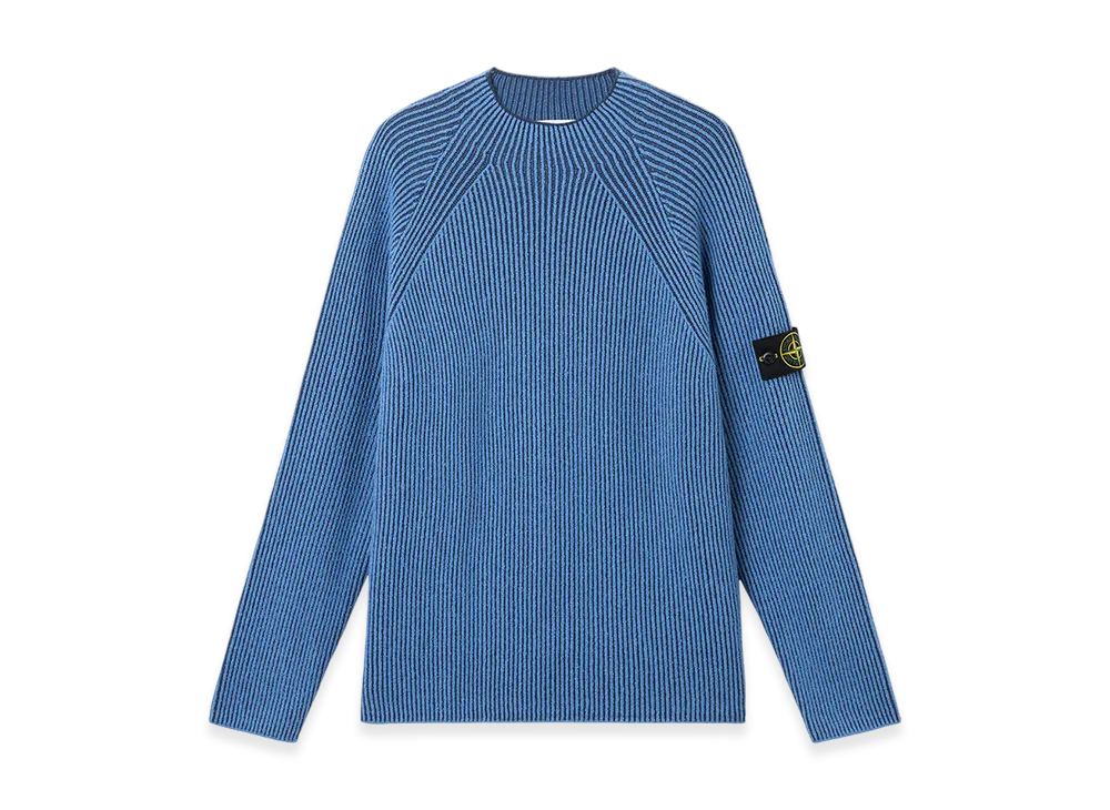 Stone Island 5100023 Vanise Full Rib RWS Wool "Steel Blue"