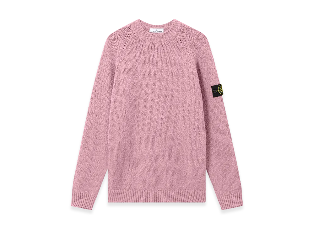 Stone Island 5100050 Fancy Yarn Mouline Wool "Pink Lamenji"