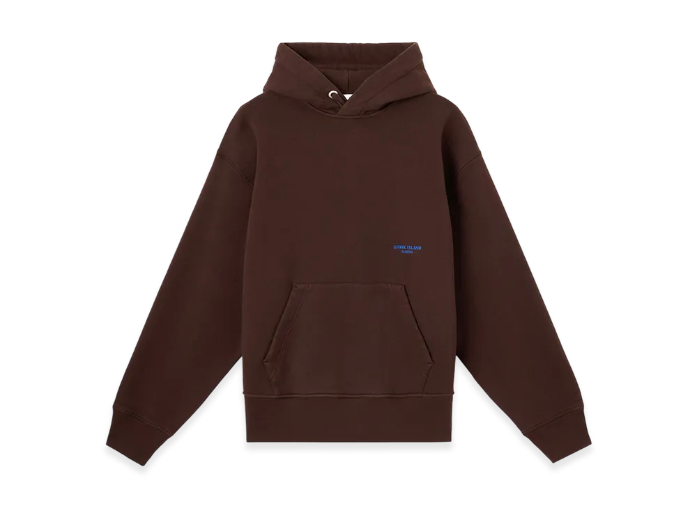 Stone Island 6100027 Brushed Organic Cotton Fleecestone Island Marina "Mahogany"
