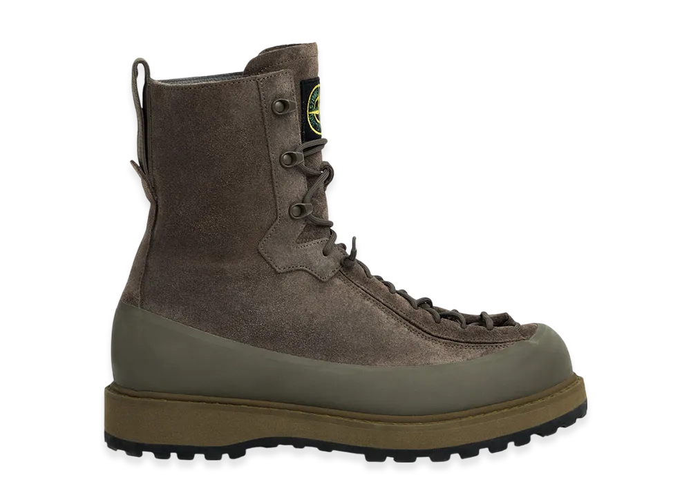 Stone Island S100110 Suede Shoes "Military Green"