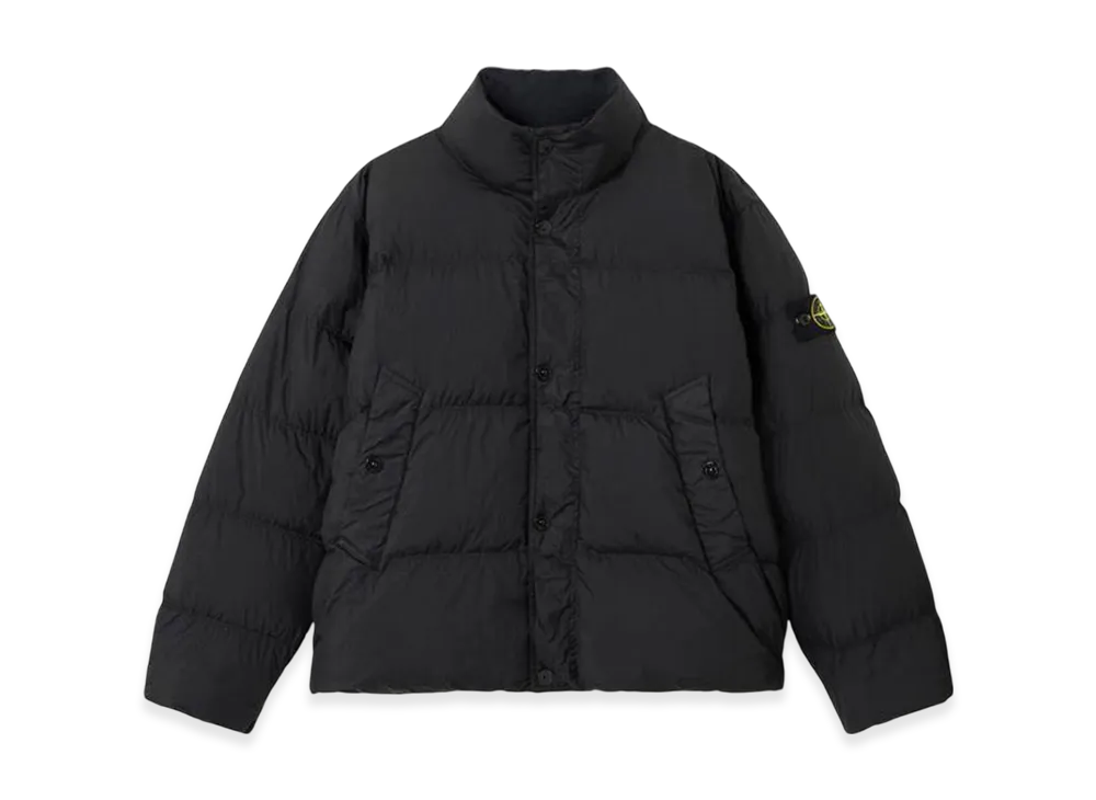 Stone Island Crinkle Reps NY Recycled Nylon Bomber Down Jacket "Black"