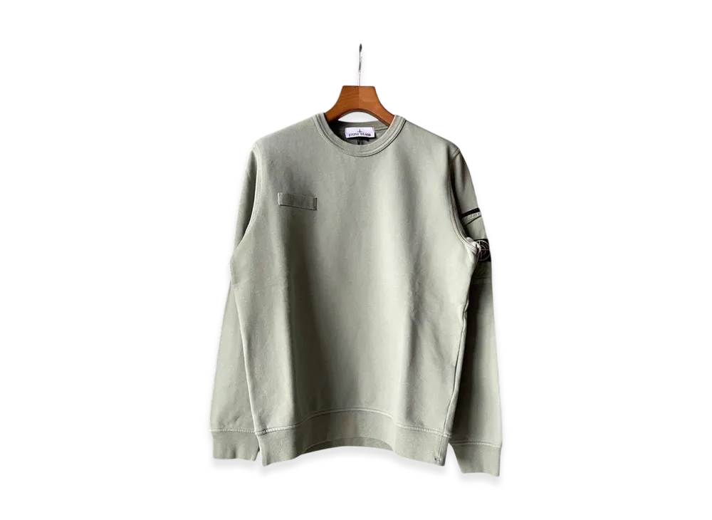 STONE ISLAND Crewneck sweatshirt "Sage Green"