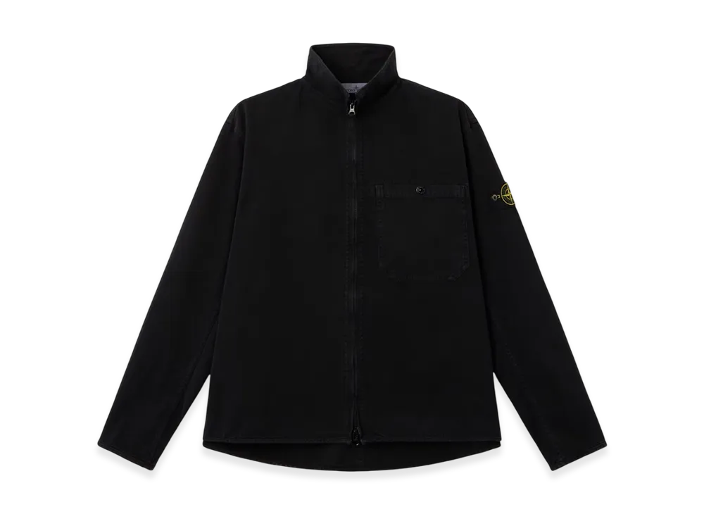 Stone Island 1200014 Organic Panama Cotton Old Effect "Black"