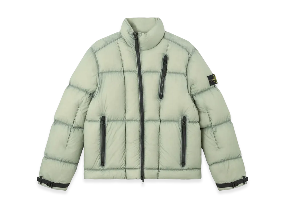 Stone Island 4100017 Seam Faded Light Nylon Tela "Sage Green"