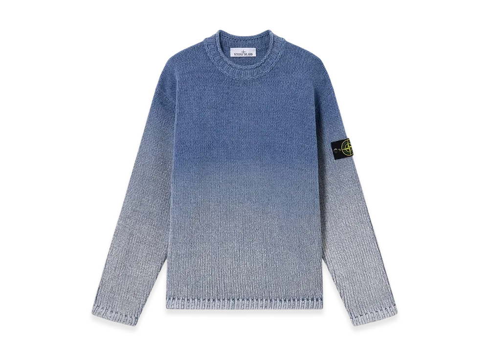 Stone Island 5100003 Cotton Chenille Degrade Print "Avio Blue"