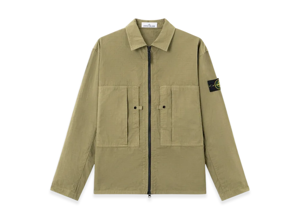 Stone Island 1200005 Mercerised Organic Cotton Ripstop "Military Green"