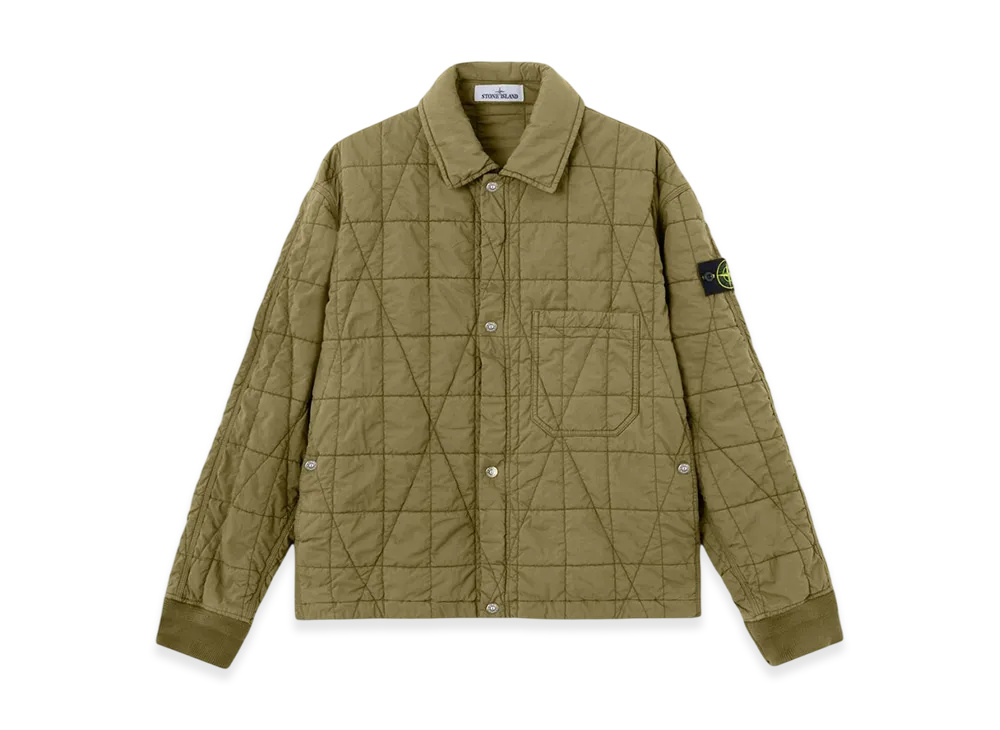 Stone Island 4100011 Cotton Nylon Tela Quilted-TC "Military Green"