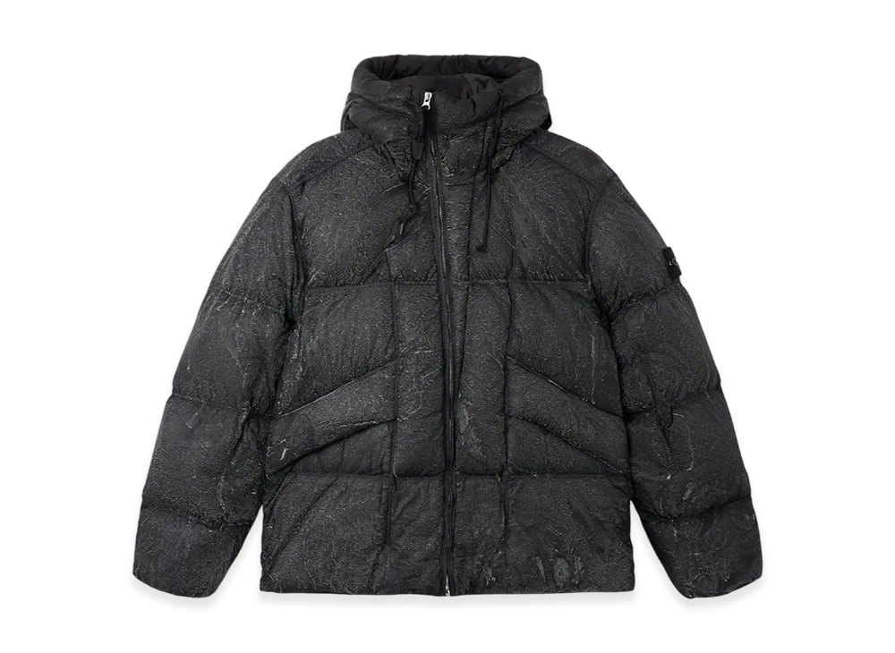 Stone Island 4100062 Light Nylon Tela, Hand Sprayed Reflective "Black"