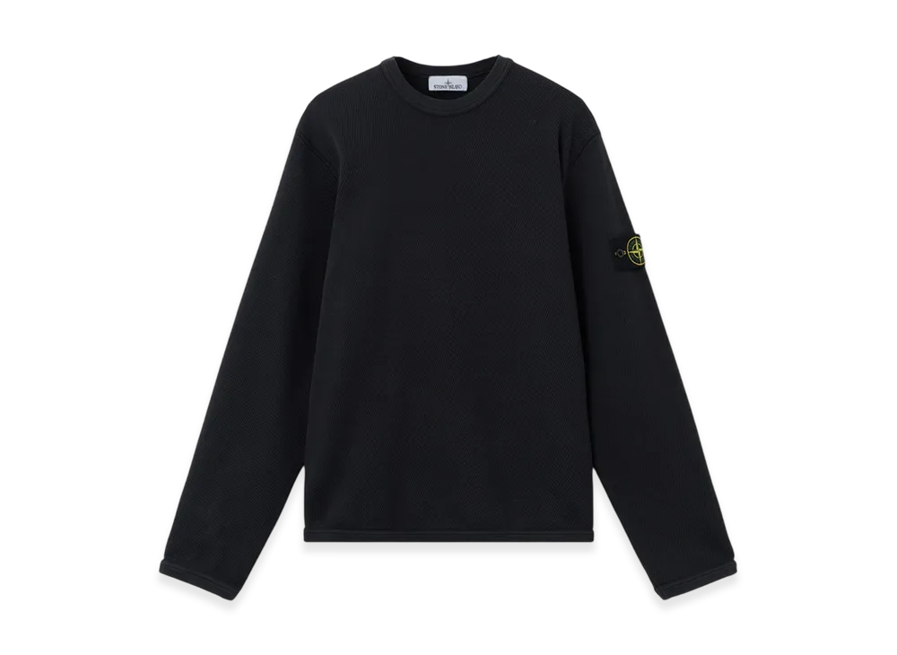 Stone Island 6100011 Mesh Stitch Organic Cotton Fleece "Black"