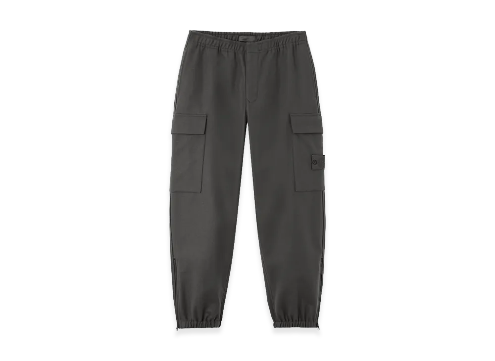 ストーンアイランド 3100021 ウールナイロンフランネルゴースト リラックスフィット カーゴパンツ "ダークグレー"
