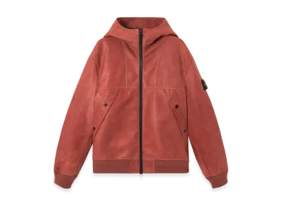 Stone Island 0100004 Textured Leather "Brick Red"