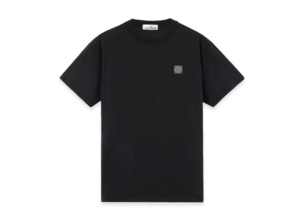Stone Island 2100026 Organic Cotton Jersey 'Fissato' Effect "Black"
