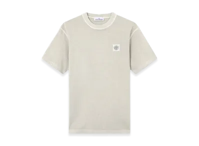 Stone Island 2100026 Organic Cotton Jersey 'Fissato' Effect "Pearl Grey"