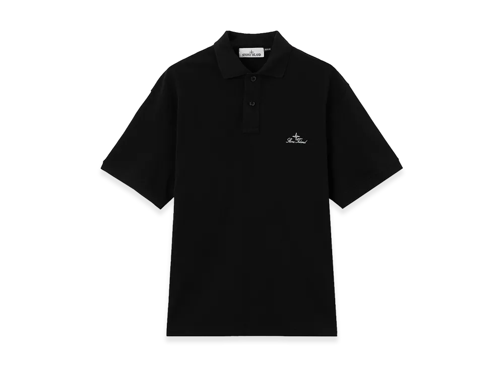 Stone Island 2200001 50/2 Organic Cotton Pique "Black"