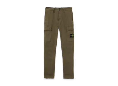 Stone Island 3100051 Organic Cotton Stretch Broken Twill 'Old' Effect "Military Green"