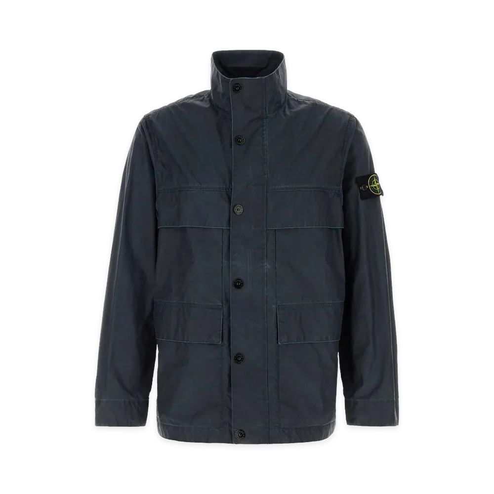 Stone Island Polyester Blend Jacket "Navy Blue"