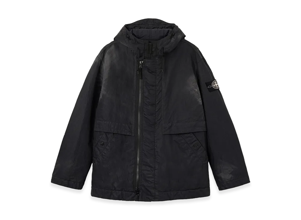 Stone Island 4100072 Dense Nylon-TC, Hand Sprayed Reflective "Black"